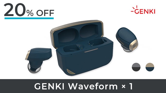 2台の音声を「同時に聴ける」イヤホン！GENKIシリーズ最新作 Waveform  