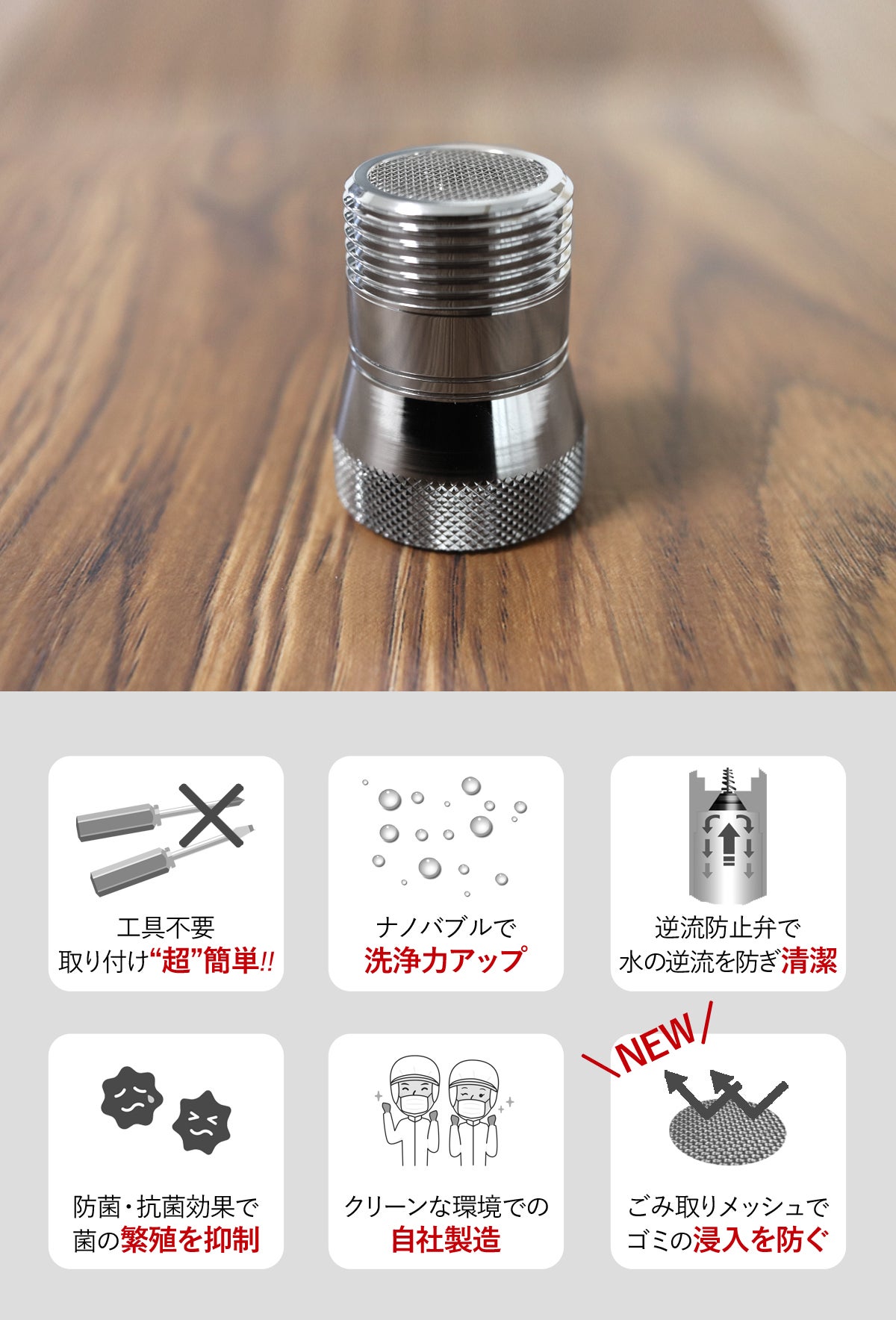 洗濯機をナノバブル洗浄機へ。逆流汚れ防止＆メッシュ付きで洗濯機の
