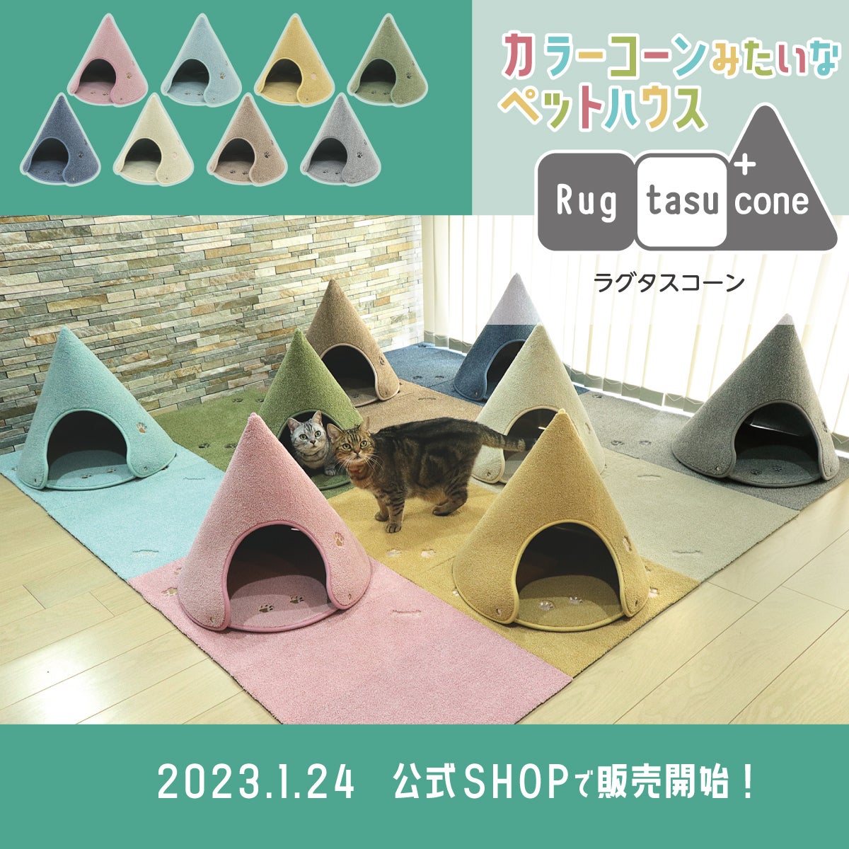 Makuake｜猫も犬もお気に入り！カラーコーンみたいなペットハウス