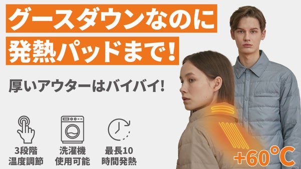 温かさとスタイルを一度に! タッチで温かさを伝える「HEAT-O TOUCH」