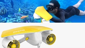 まるで 魚のような 感覚！ あなたが思うより 軽量で潜水も楽しめる水中スクーター