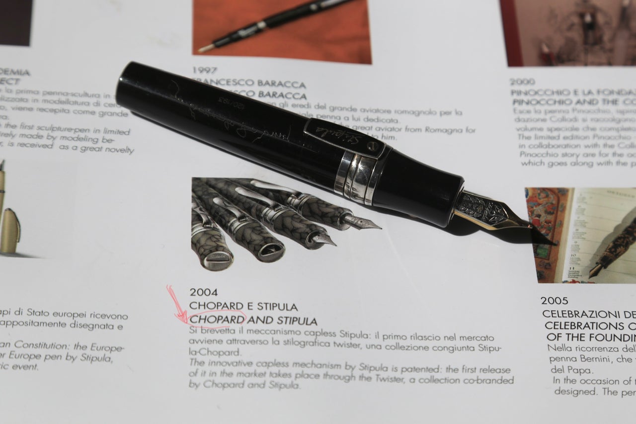 最高級ショパール×スティピュラ限定万年筆ダブルネームChopard新品未使用完品 Chopardショパールスティピュラダブルネーム限定万年筆