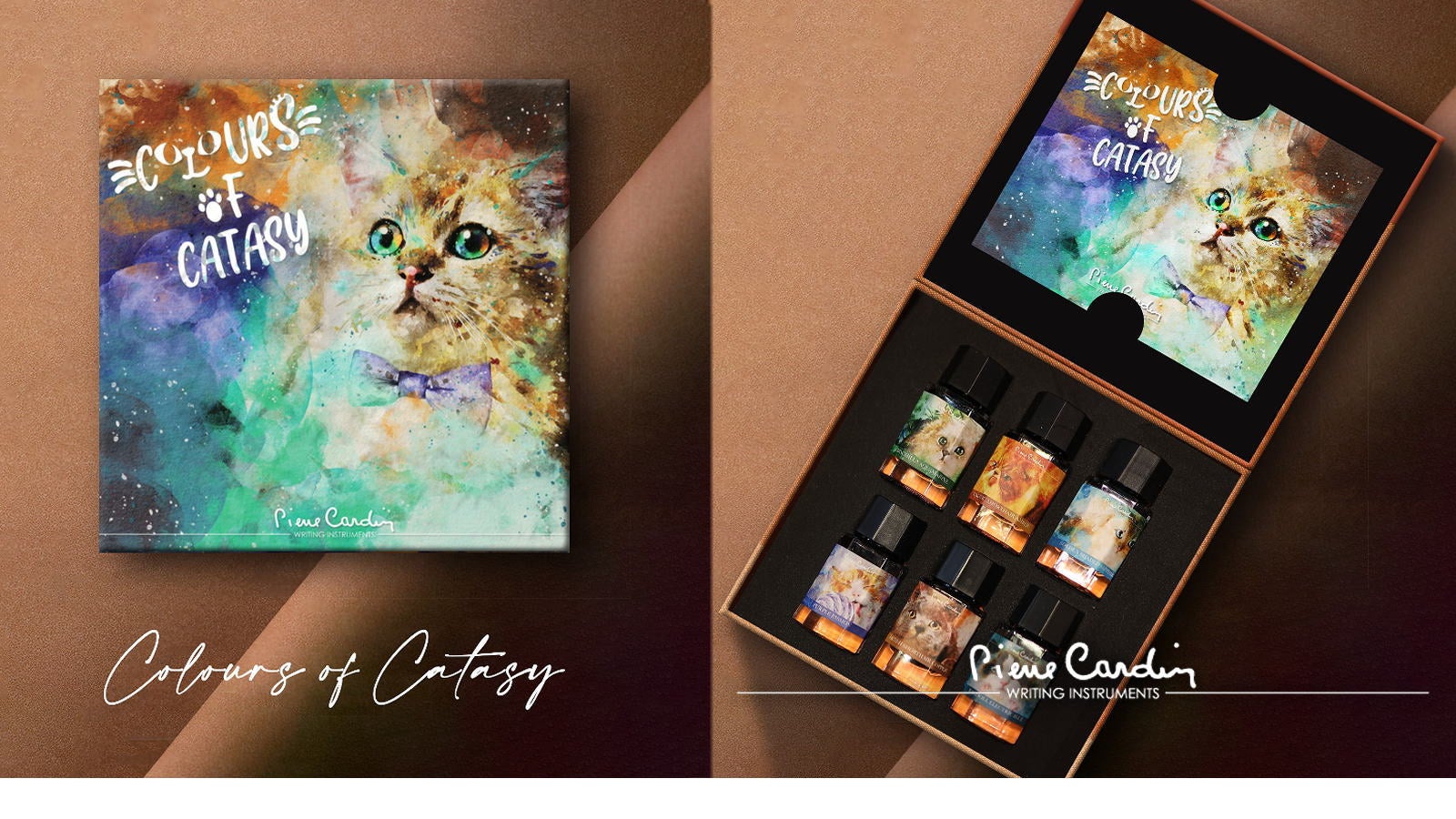ピエールカルダン 美品 ピエールカルダンインク第四段『Catasy』猫色インクとガラスペン