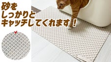 猫のトイレの前に敷くだけで、お手入れがぐんと楽になります ! ネコちゃんマット