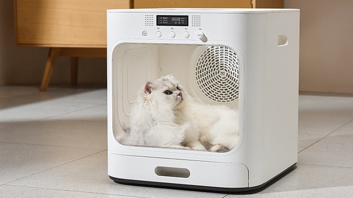 お風呂上がりのペットの悩みを解決！ペット用ドライヤーハウスPet