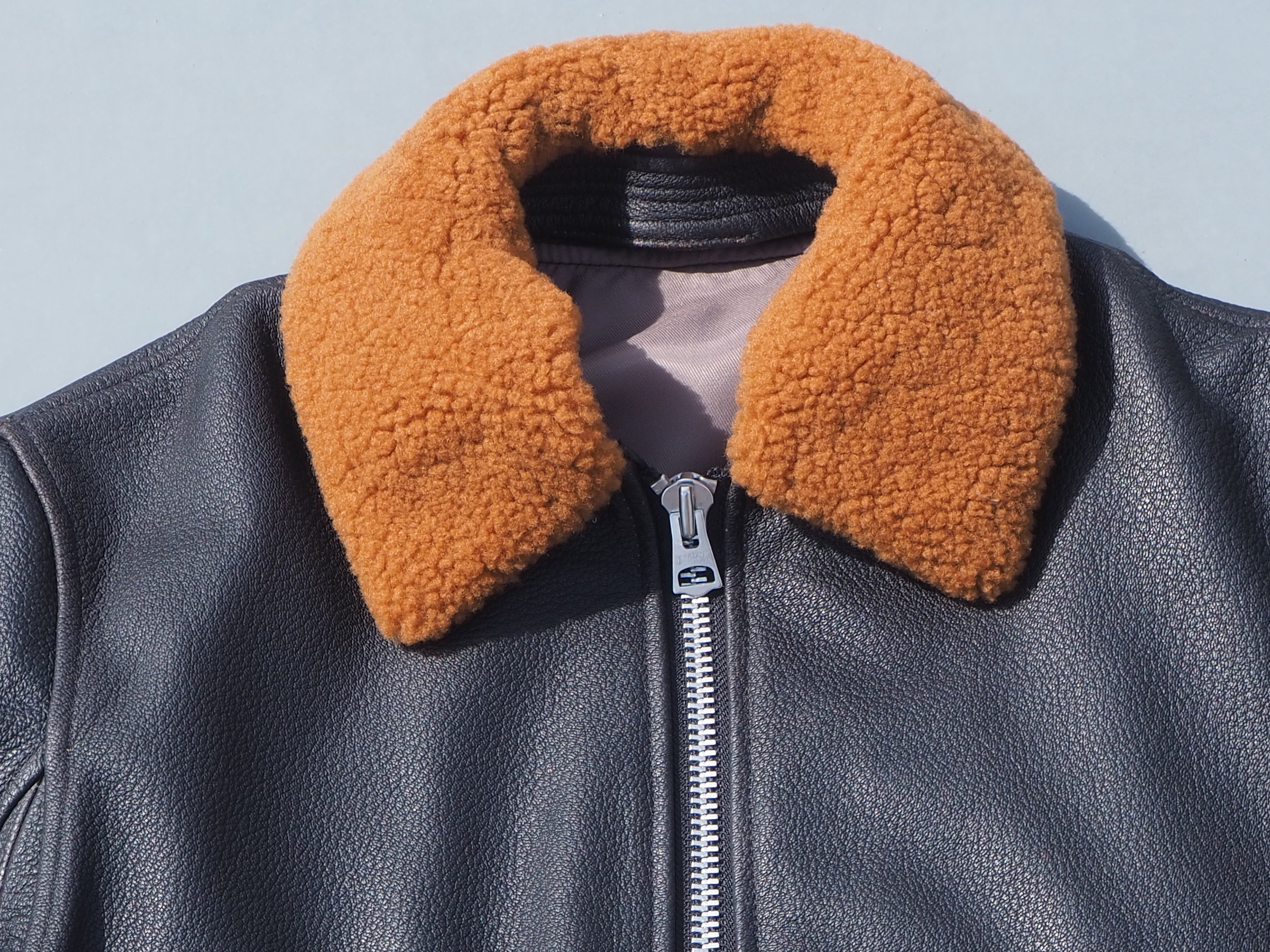 高級本革レザー使用のG-1ジャケット/取り外し可能なムートンで3