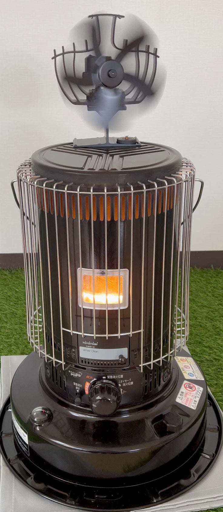 改良版】”首振り”ストーブファン！ストーブに乗せるだけで部屋中に温風