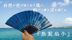 自然の色より送り出される風に、粋で上質な涼を感じる。「島藍扇子