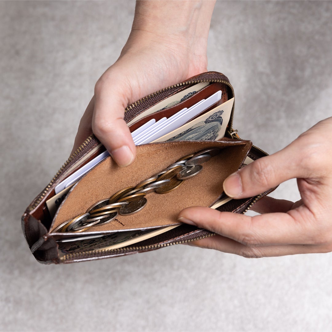【makuake】 レザー 長財布 スマートで大容量！丁度いいサイズを目指したこだわり『長財布