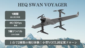 １台で2種類の飛行体験！小型VOTL固定翼ドローン【SWAN VOYAGER】