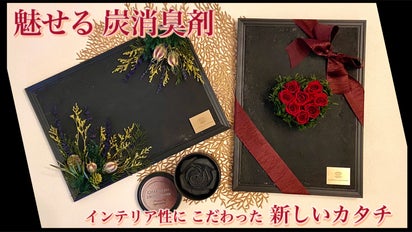 B】インテリア南の島で育った炭□ミラーのトレイもセット販売□消臭 