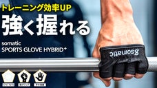 手のひらを保護！強グリップなスポーツ用グローブです。光触媒加工を施した生地を使用