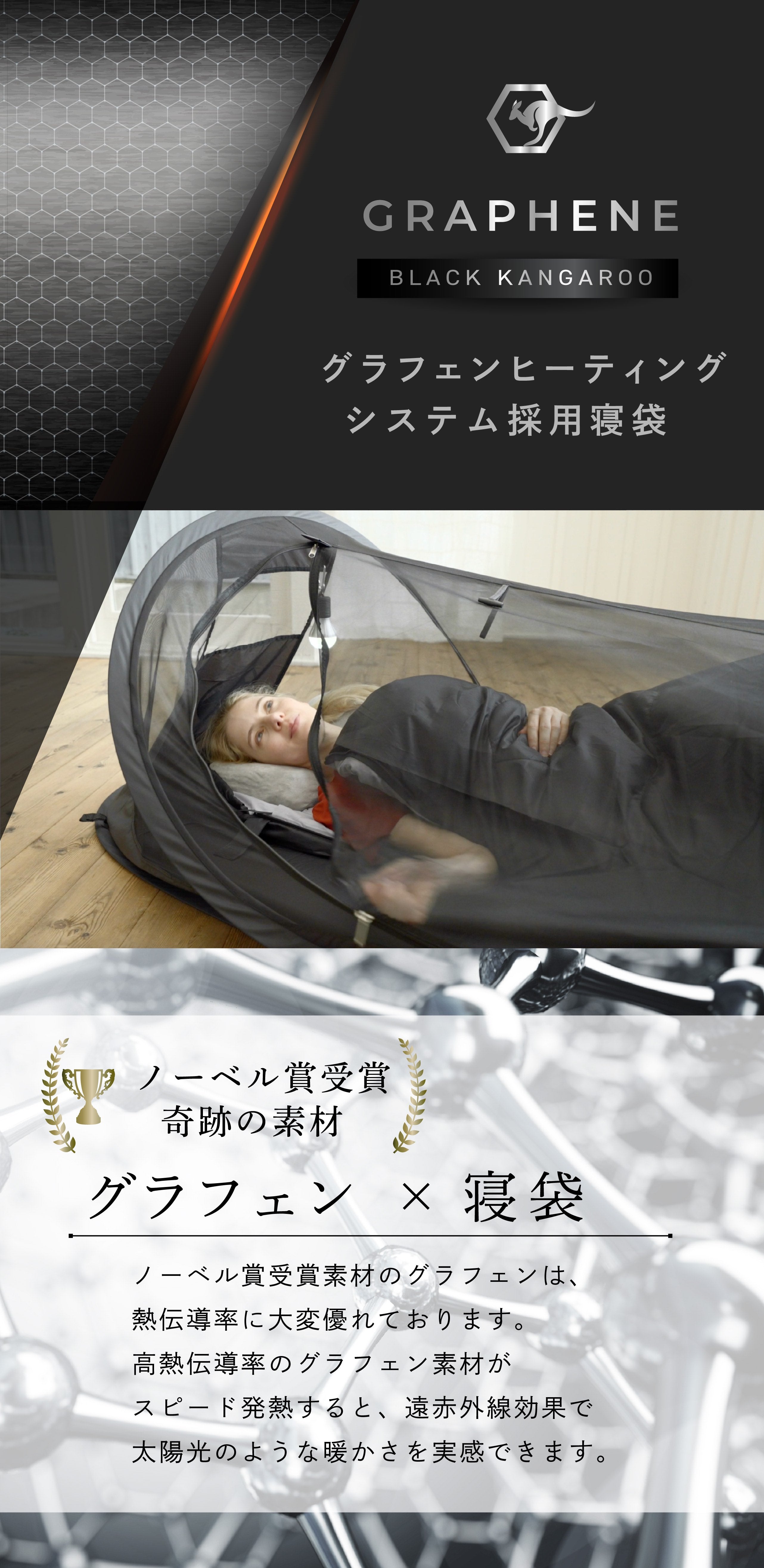 究極のメッシュテント誕生！快適空間がたったの1秒 グラフェン