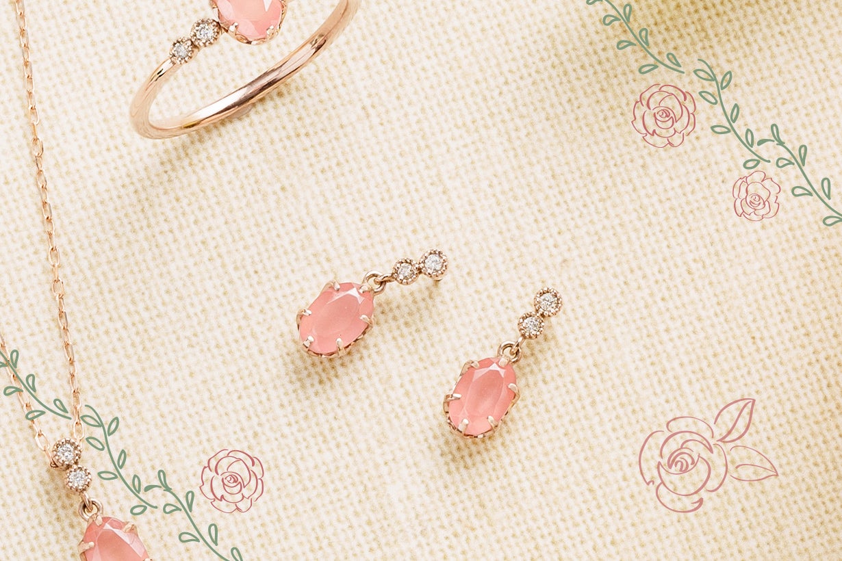 北海道産ロードクロサイト　チャーム Rhodochrosite oval charm /ロードクロサイト | Hariqua