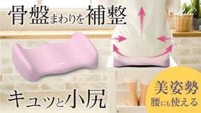 座るだけで骨盤ギュッと補整！人間工学に基づく独自構造。毎日ケアで目指せ小尻！