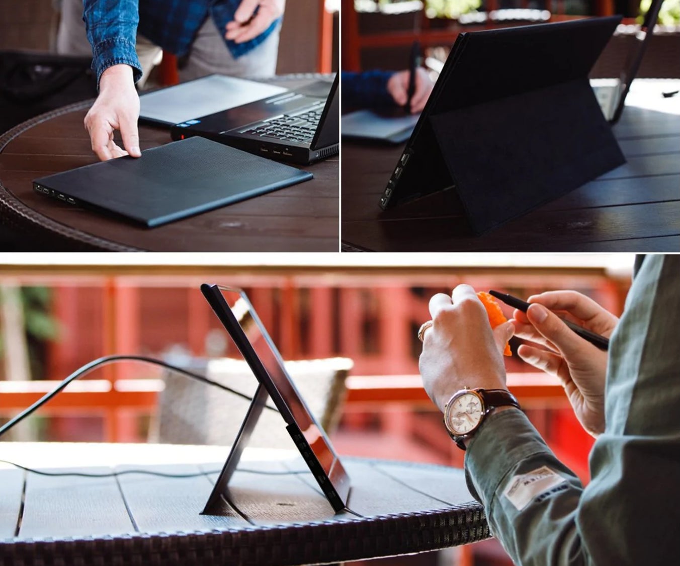 どこでも作業効率UP！持ち運びできる4K高画質タッチモニター