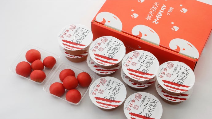 鰹だしところてん&times;フルーツトマトの新体験！旨味とさっぱりでつるっとヘルシーに満腹