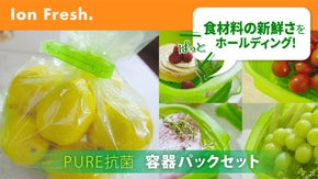 もっと食材をフレッシュに！場所を取らない保存袋が登場【Ion Fresh容器】