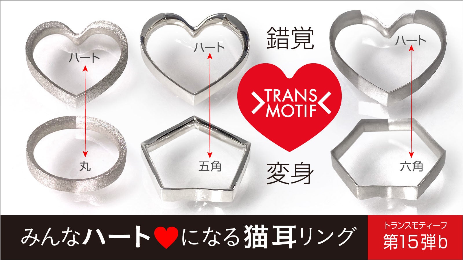 猫の姿がCatの文字にキャット驚く大変身！錯覚シルバーアクセ