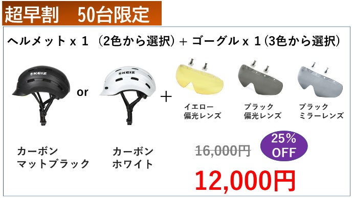 ヘルメット専門メーカ30年の技で作りこめられたゴーグル一体型