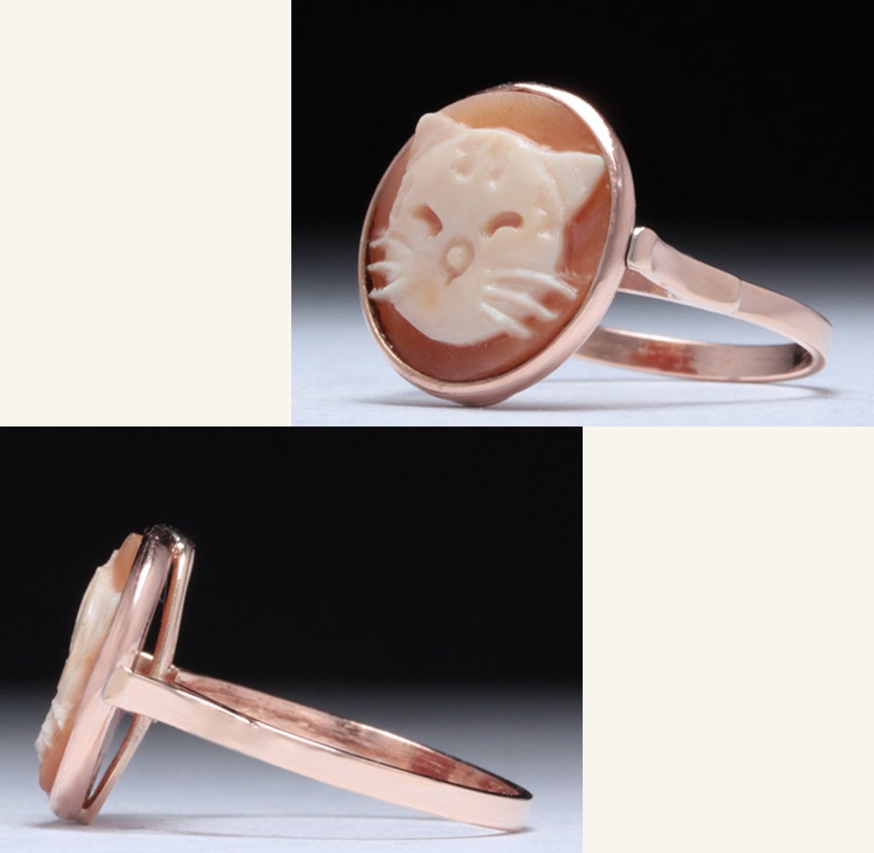 大人女子にぴったり！イタリアの職人が彫る猫のカメオジュエリー