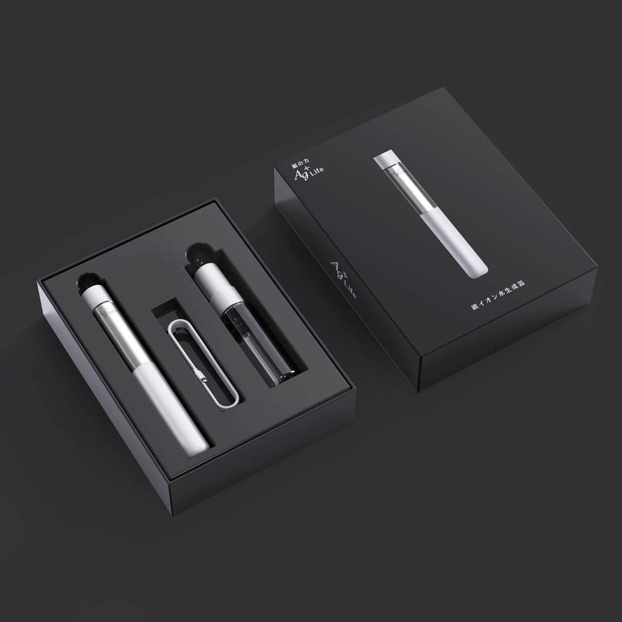 スティック型銀イオン水生成 Ag+Life たった10秒で水道水を除菌・抗菌水に変える。銀イオン水生成器
