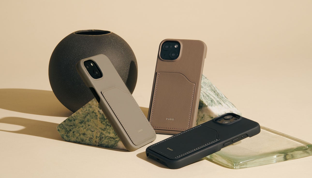 正規品　FARO 手帳型　スマホケース　牛革　レザーケース　黒　ブラック 手のひらに拘りを。クラフトマンシップと上質レザーでつくるFARO
