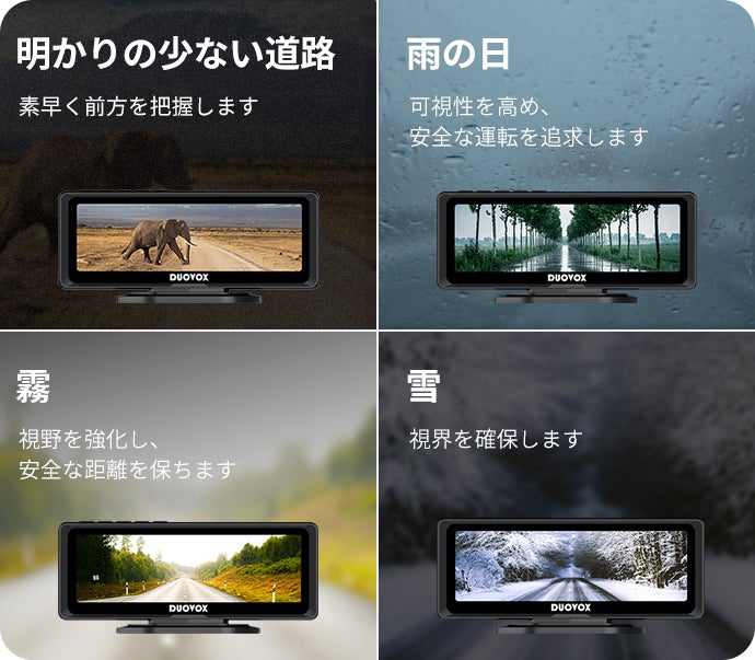 夜間でも300m先まではっきり見える！車載ナイトビジョンDuovox