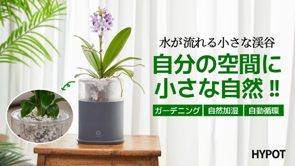 【自然加湿+ガーデニング】 どんな植物も管理NO！自動給水プランター HYPOT