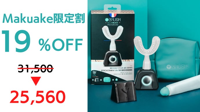 YBRUSH 電動歯ブラシ フランス製 気持ちよい1日のスタートに！たった10秒！？360°電動歯ブラシ Y-Brush