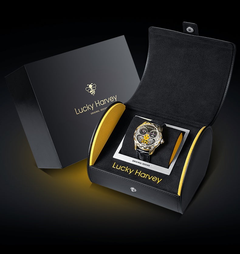 蜂の羽根が時間ごとに動く！ ユニークな本格機械式腕時計【LuckyHarvey