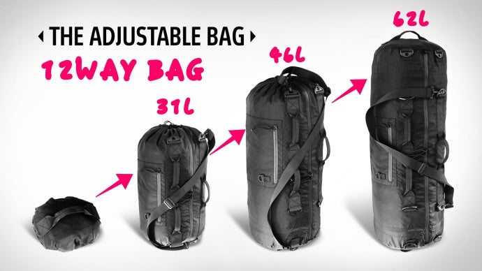 家に一つで十分！変幻自在の12WAYバッグ The Adjustable Bag｜マクアケ