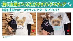 特許技術のオーロラリフレクタープリント！飼い主様とペットの安全を守るペアウェア