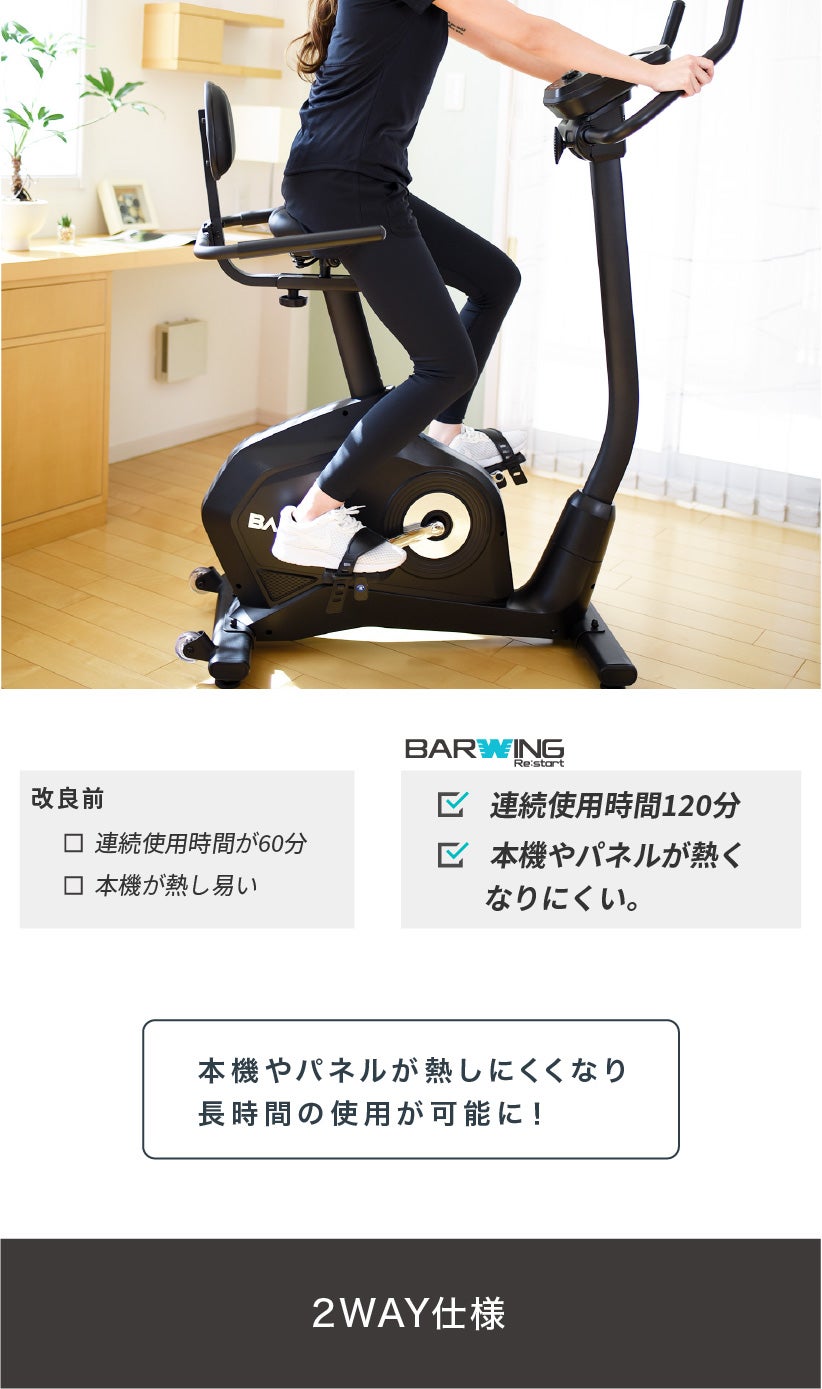 NEW】業務用クラスに匹敵する家庭用 電動フィットネスバイク新登場