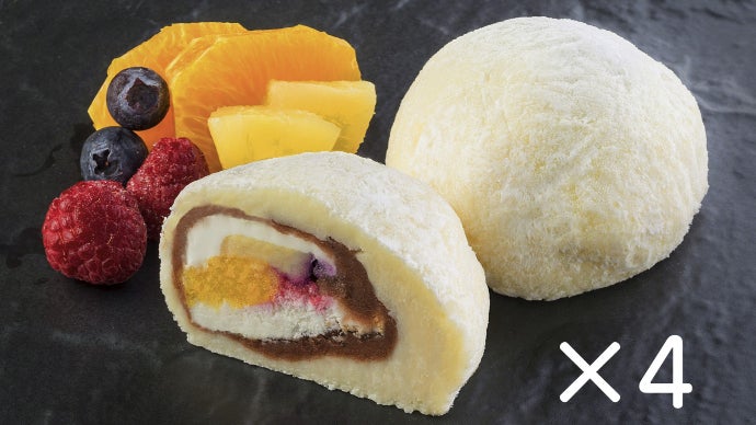 お福さま専用 のびるチーズケーキがパフェとコラボし大福に！？「おもっちーずパフェ