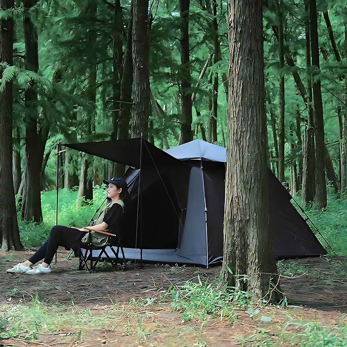 C*ア様 【30秒で簡単設置！】快適性を追求したロッジ型キャンプテント｜BT01 Makuake｜【30秒で簡単設置！】快適性を追求したロッジ型