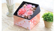 日本の造花職人が作る　母の日のカーネーションwithメタルリボン