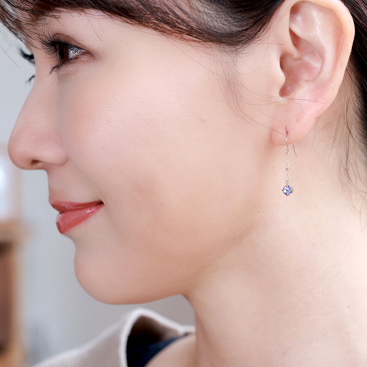 ★(まきまき！)リッチブルータンザナイト 14.3ミリ珠ビーズD(SA+) マーキスカットタンザナイト ダイヤモンドネックレス TA 4.79ct