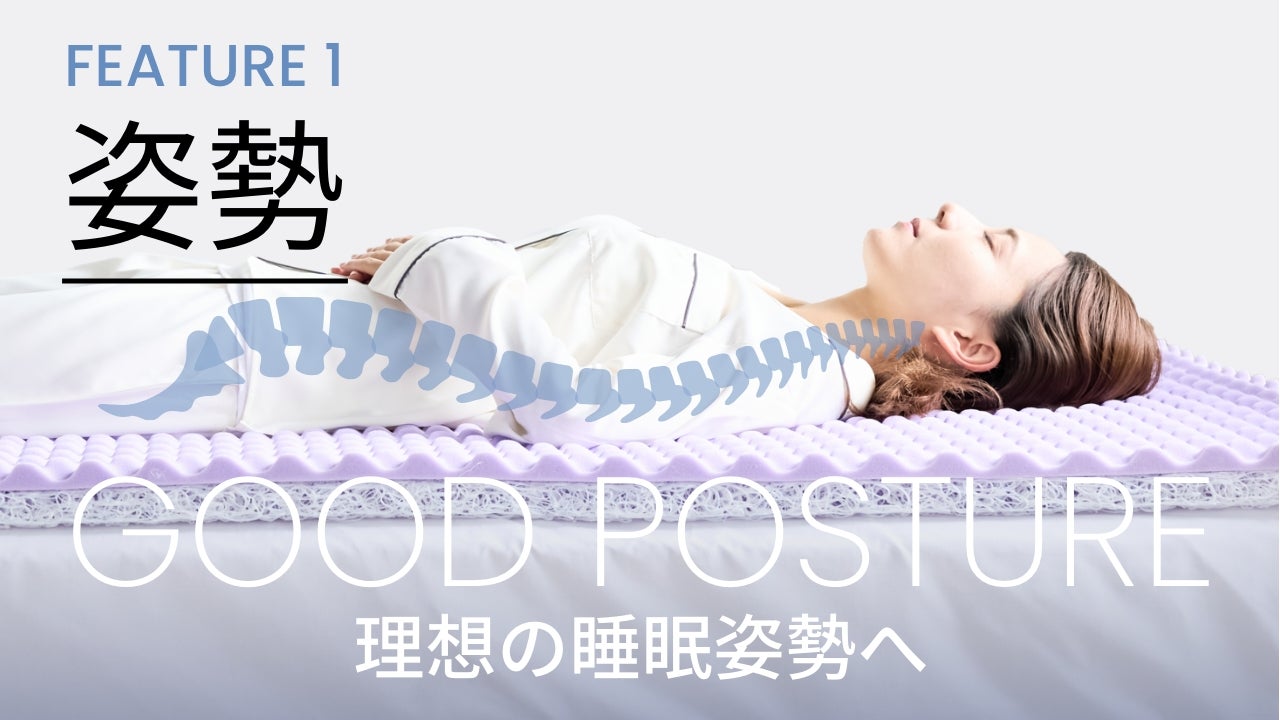 睡眠学と人間工学の叡智から誕生！敷くだけで至福の睡眠環境へ