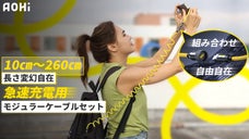 最長2.6m＆最大240W[PD3.1対応]モジュラー式急速充電セットAOHi