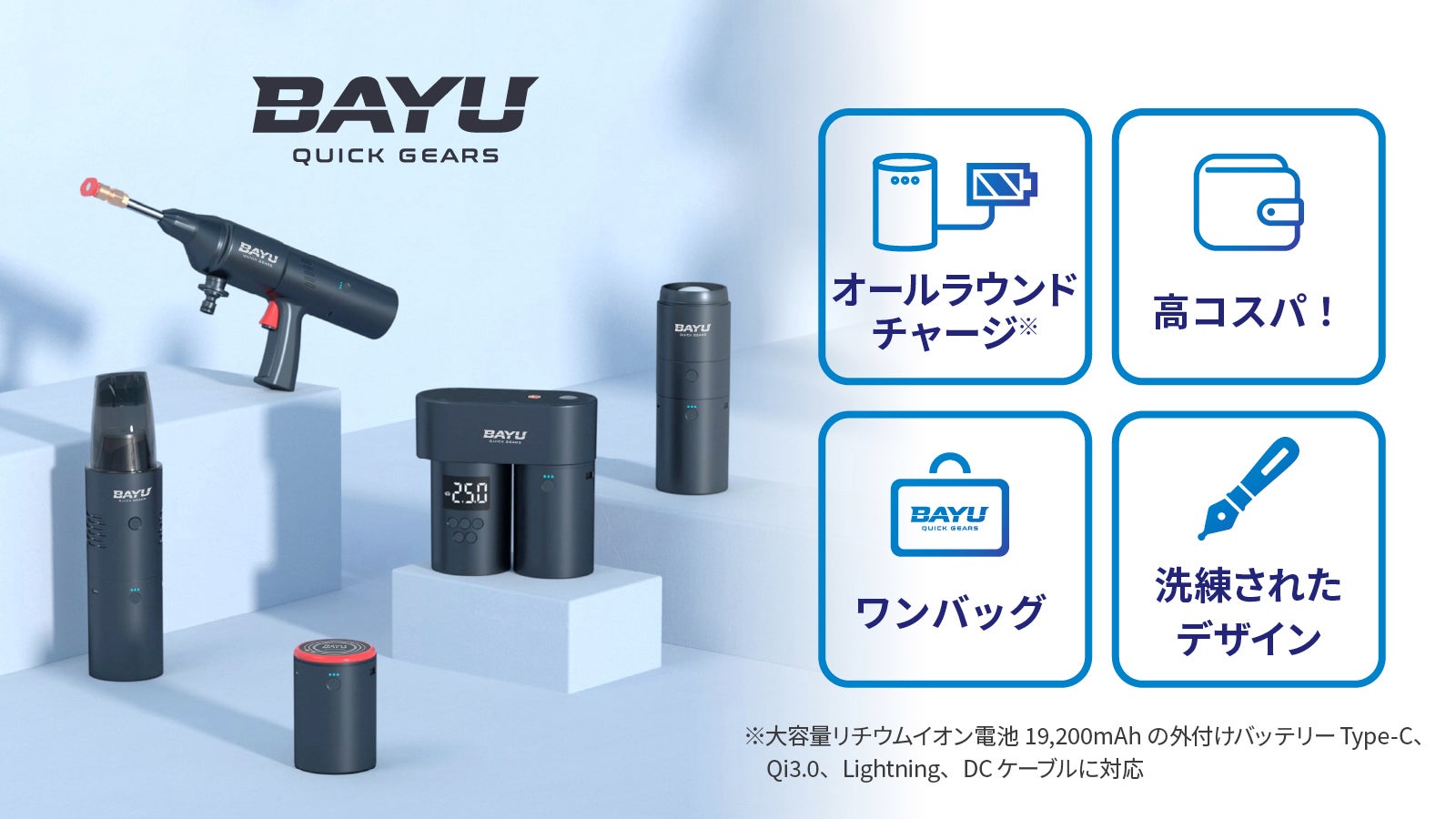 BAYU 高圧洗浄機 まるで秘密道具】洗車も空気入れも掃除も！究極のメンテナンス