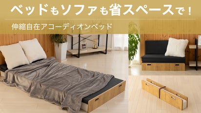 お部屋の使い道をもっと自由に！驚きの最薄9.5cmアコーディオン式 