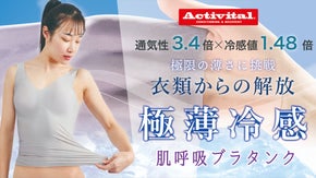 とことん薄さにこだわったカップ付きインナー！蒸し暑い夏の暑さ＆締め付けから解放！