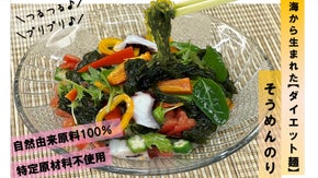 自然由来の原料でできた、海から生まれたダイエット麺「そうめんのり」