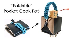 アウトドアでの荷物のストレスを解消する。折りたたみ式機能的バケツ鍋。日本初上陸
