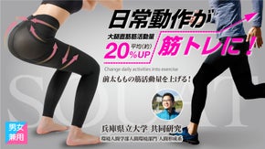 待望の第2弾！はいて動けばスクワット効果！常識を覆す新感覚のロングスパッツ登場！