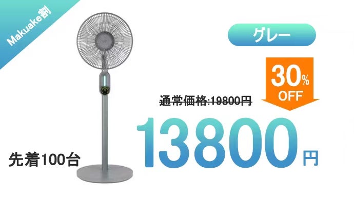 青いスタンド型扇風機 ずっとあたっていたい風を作り出します。297通りの風、超静音