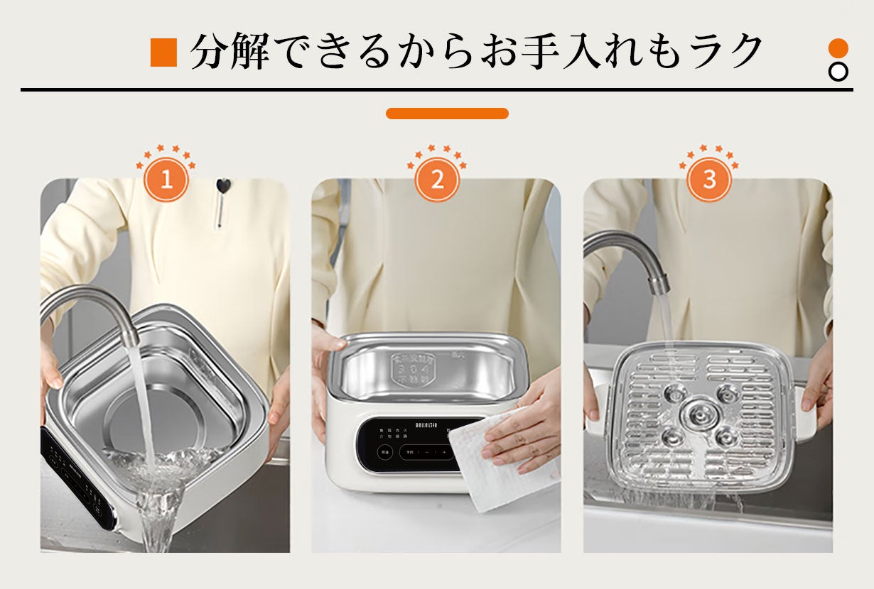 スチームクッカー ☆Yahoo1位☆YiMiDO 蒸し器 電気蒸し器 3段 大容量24L 多機能 スチーム