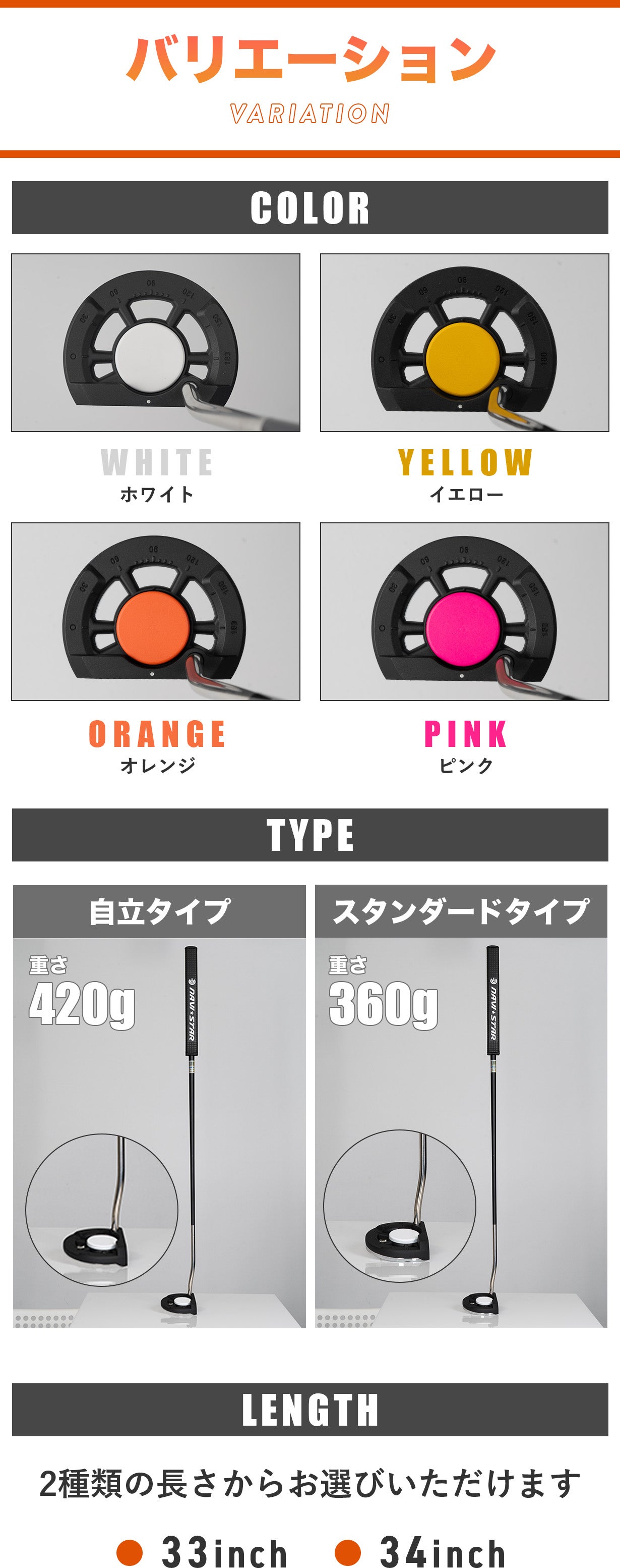 希少　自立するパター　Navi Star ゴルフクラブ製造歴35年の職人が開発した分度器型パターNAVI*STAR PUT
