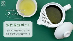 茶葉の旨味を逃さない独自形状の茶こし穴で手軽にお茶が楽しめる「波佐見焼ポット」